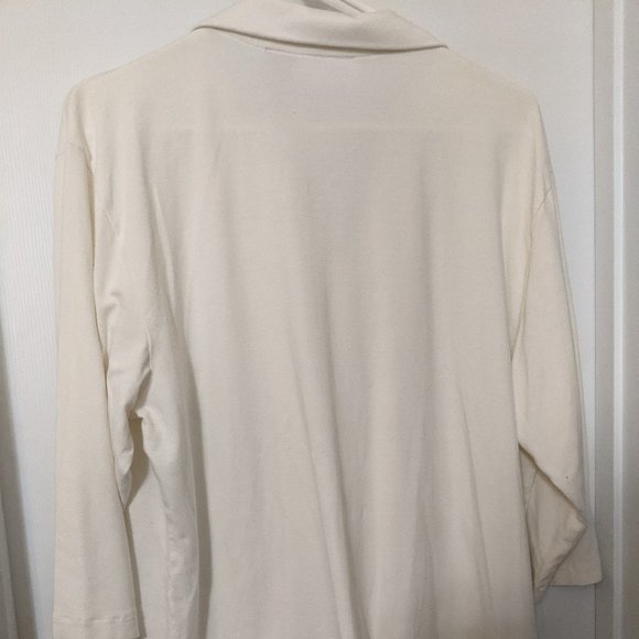 Cream shirt, Liz Claiborne, size XL - Picture 2 of 2